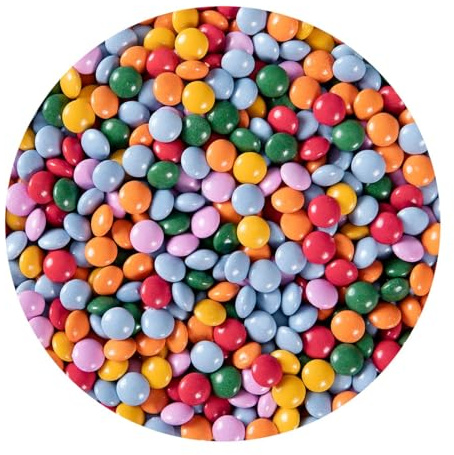 BrandNewCake® Mini Choco's 250g - Bunte Schokolinsen - Essbare Tortendekoration - Perfekt für Kuchen und Desserts