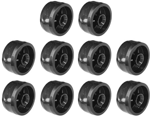 cyclingcolors 10x Kunststoff-Rollen 30mm Schwarz Laufrolle Führungsrolle Möbel Bett Schiebetür Tür Schublade Schrank
