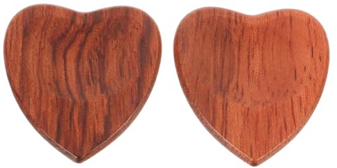 BESTonZON 2stücke Herzförmige Gitarrenplektrum Aus Holz Für Folk Und Elektrische Gitarre Saiteninstrumentenplektren Gitarrenzubehör Instrumententeile