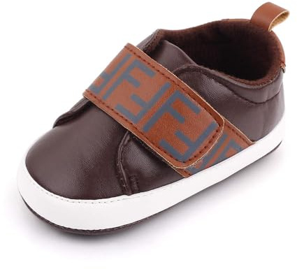 Zapatillas para bebés Primeros Pasos Aprender a Gatear y Caminar en Interiores y Exteriores. (MARRÓN, Sistema Tallas Calzado EU, Bebé, Edad (Rango), Mediano, 6 Meses, 12 Meses)