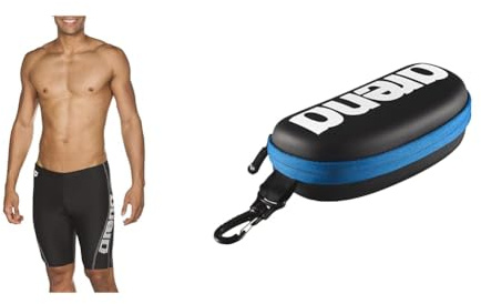ARENA Herren Byor Evo Jammer, Black-Black-White, 6 EU & Swim Brillenetui, Brillenetui Hardcase, Brillenetui Hartschale, Schwarz