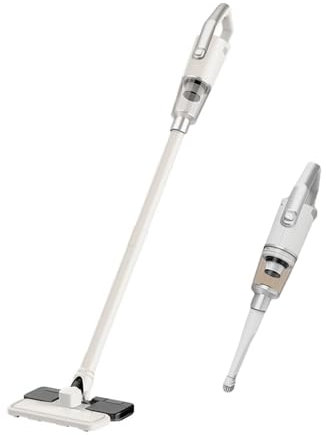 Cordless Wet & Dry Mop Vacuum Cleaner with Mop, 15000pa Lightweight Vertical Vacuum Cleaner for Hard Floors, Pet Hair (White)