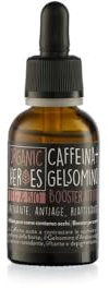 Organic Heroes | Siero Viso con Azione riattivante su borse e occhiaie, Mix ideal per cha la pelle spenta e atona, Siero viso biologico concentrato vegano, Antiage, 30 ml (Caffeina + Gelsomino)