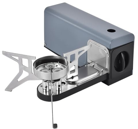 Hsthe Sea Fornello da Campeggio Pieghevole,bruciatore a butano Portatile da 3800 W con Borsa portaoggetti, Ideale per Campeggio, Viaggi su Strada e situazioni di Emergenza