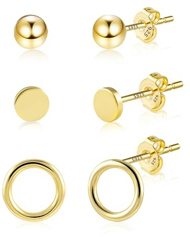 ALEXCRAFT 6Paar Stapelbar Klein Creolen Zirkon Ohrsteck Ohrringe Set Damen | Ohrringe Set Stapelbar Mehrere Piercing Ohrlöcher Ohrring Knorpel Huggie Creolen Kleine Zirkono Mini Kugel Ohrsteck Set Damen