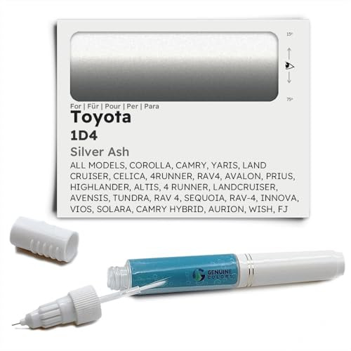 Genuine Colors Lackstift SILVER ASH 1D4 für Toyota Silber COROLLA CAMRY YARIS LAND CRUISER CELICA 4RUNNER RAV4 AVALON PRIUS HIGHLANDER ALTIS 4 RUNNER LANDCRUISER AVENSIS TUNDRA RAV SEQUOIA RAV-4 INNOV