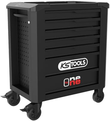 KS Tools - 823.0007F - Werkstattwagen one by one - Werkstattregal mit 7 Schubladen - individuelle und vollständige Öffnung der Schubladen - maximale Belastung pro Schublade von 40 kg