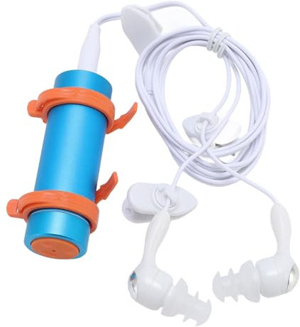 Lettore MP3 a prova d'acqua, Lettore musicale portatile HIFI Lettore MP3 subacqueo da 8GB di memoria con auricolari a prova d'acqua per nuoto, immersioni, surf, corsa (BLUE)