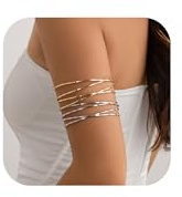 Hebterrka Armreif Goldene Oberarmreif Für Damen, Stilvolle 18K Vergoldete Armreifen, Dünnes Und Leichtes Design, Vielseitiges Schmuckstück Für Jeden Anlass