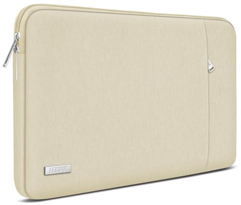 TECOOL 14 Inch Laptop Sleeve,Protective Laptop Case 14 inch for 14 HP EliteBook Pavilion Dell Lenovo Thinkpad Acer Chromebook Notebook,MacBook Air 15 M3 M2 Waterproof Shockproof Computer Bag,Beige
