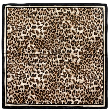 fKiZanthene Leopard Print Polyester Hair Scarf for Women, Durable Stylish Bandana, Ideal Accessory for Wedding Party & Daily Wear