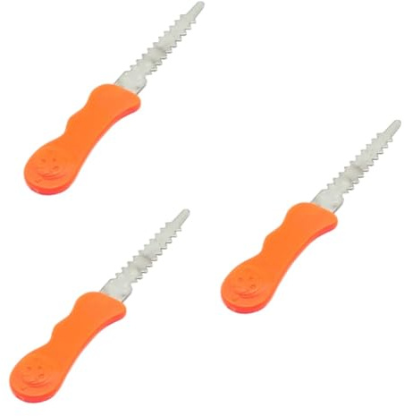 DOITOOL 3 Piezas Herramienta de Tallado de Calabaza Inoxidable para Halloween Cuchillo Compacto y Duradero para Esculpir Calabazas Fácil de Usar para Decoración Festiva