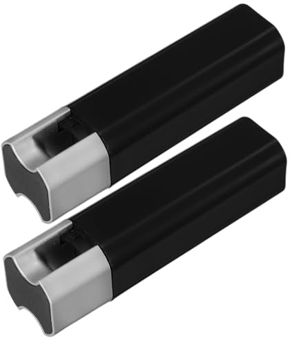 GLSTOY 2pcs Window Blind Cord Knobs Pull End Replacement Weighted Handles for Roller Blinds Wind Cord Pulls in Black Silver Compact Design for Stable Window Shade Operation