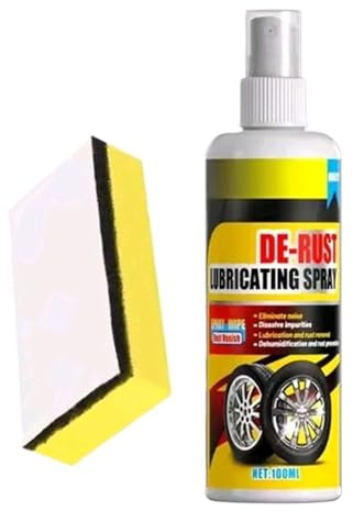 Generico Antiruggine per Auto | Flacone da 100ml con Spugna per Veicoli | Spray Rimuovi Ruggine Efficiente per Doccia Cucina Scocca Ruota Disco Freno | Moto Roulante Officina