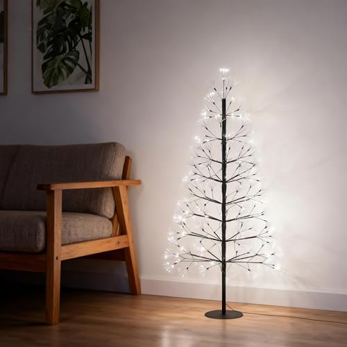UISEBRT LED Lichterbaum mit 2000 LEDs und Schneedeko,IP44 Wasserdicht Weihnachtsbaum Christbaum Tannenbaum für Weihnachten Hochzeit Geburtstag Party Frühling Innen Aussen,180cm Kaltweiß