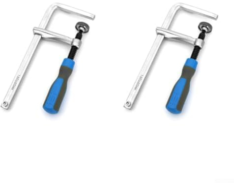 Set di 2 morsetti a coda di rondine, 160 x 60 mm, per la lavorazione del legno e il fissaggio di scanalature desktop, struttura in acciaio resistente con finitura cromata