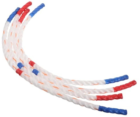 LRXIYODE 4Pcs Gymnastics Braided Rope Set, 60Cm Physical Fitness Short Ropes for , Red Blue Mini Outdoor Sports Training Equipment for Kindergarten