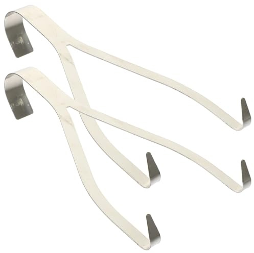 Gogogmee Ganchos Dobles de Acero Inoxidable para Colgar Carne, 2 Piezas, Resistentes para Asar y Secar Aves, Utensilios Cocina Acero Inoxidable para Barbacoa y Procesamiento de Carne
