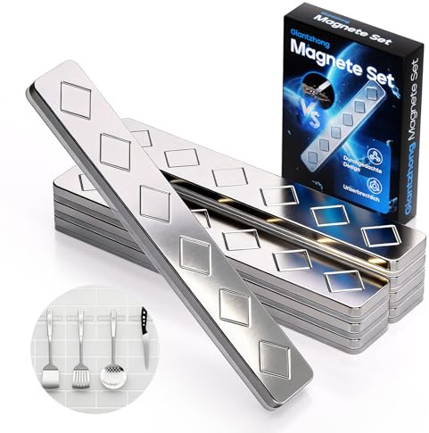 Giantzhong Magnet Selbstklebend für fliegengittertür-8er | 1.8kg Haftkraft | 85 X 14 X 2.2mm Kleine Magnetplatte Zum Kleben, Unzerbrechliche Neodym Magnetband für Camping, Büro, kühlschrank, Küche