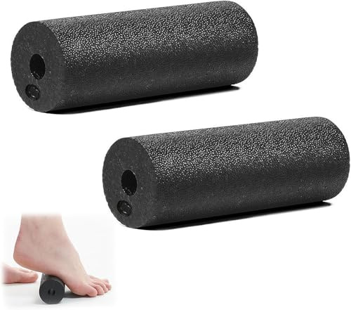 BaZuyunMd 2 Stück Faszienrolle Klein, Mini Faszienrolle 15cm für Fuß und gezielte Selbstmassage, EPP Foam Roller mittel-hart, Black Roll Set für Yoga, Rücken und Regeneration