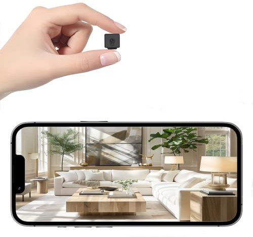 ESTABA 4K Mini Kamera, WLAN Überwachungskamera Innen mit Nachtsicht, Kamera Überwachung Innen mit Bewegungserkennung/Cloud & SD Speicher/Echtzeit Video für Haustier, Baby
