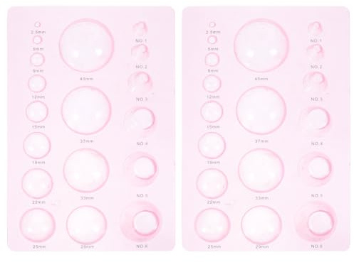 PHENOFICE Herramienta de Plástico Ligera y Compacta 2 Moldes en Forma de Media Esfera de Quilling para Manualidades de Papel y de Flores