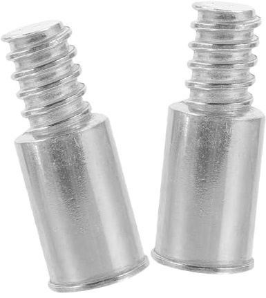 Hemobllo 2 Stück Aluminiumlegierung Gewindeende Verlängerungsstange 25mm Adapter für Besenstiel Zubehör Garten und Haushalt