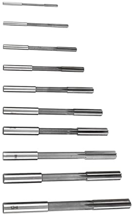 Tbest Alesatore per Macchina di Serraggio a Codolo Cilindrico HSS H8 3/4/5/6/7/8/9/10/11/12mm per Lavorazione di Fori in Acciaio Ferro Plastica Legno Rame Alluminio