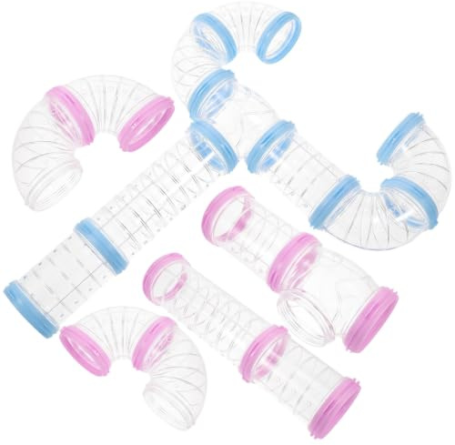 TOPPERFUN 2 Sets de Tunnels en Plastique pour Cage à Hamster DIY Sécurisée, Accessoires pour Petits Animaux, pour Aire de Jeu et Cage Extérieure