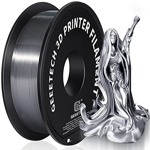 GEEETECH PLA Filament 1.75mm Silk Silber, 3d Drucker printer Filament PLA 1KG Spool