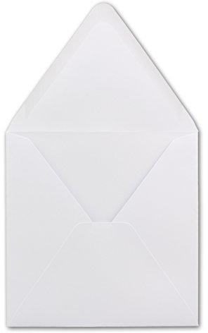 150 Quadratische Briefumschläge Weiß 15,0 x 15,0 cm 120 g/m² Nassklebung Post-Umschläge ohne Fenster ideal für Weihnachten Grußkarten Einladungen von Ihrem Glüxx-Agent