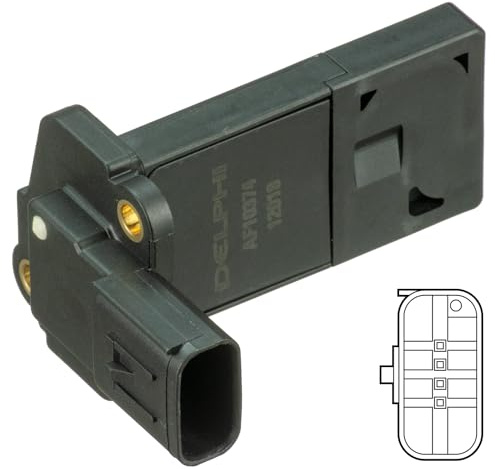 DELPHI AF10374-12B1 Luftmassenmesser/Luftmengenmesser LMM 4-Polig Kompatibel mit FORD FOCUS III Turnier 1685763 1867912 1444420 | Kompatibel mit: FORD C-MAX, C-MAX II, C-MAX II Van, FOCUS C-MAX, FOCUS II, FOCUS II Cabriolet, FOCUS II Kasten/Kombi