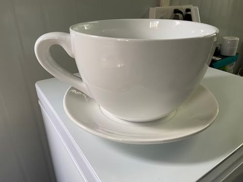 SOWOFA 13 Pollici Tazza di caffè Gigante Collezione in Ceramica Ornamento casa Ristorante caffetteria Decorazione, Non Bere (Piatto Non Incluso)