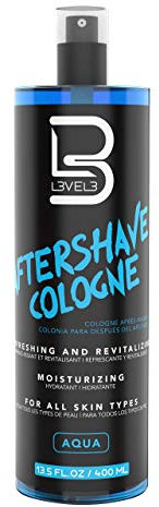 Colonia para después del afeitado Nivel 3 - Calma el enrojecimiento y la irritación - Hidratante y refrescante para tu piel - Protege de rasguños y golpes L3 (Aqua)