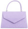 fi9® Bolso de mano retro de ante para boda, fiesta, graduación, noche, bolso de mano, medium (Lila)