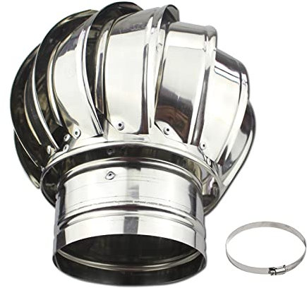 Rejilla ventilación, Chimenea, Impermeable Techo De Cobertizo Cubierta De Ventilación Con Accesorios, Ventilación De Turbina Grande Para Contenedor/ Chimenea/ Remolque Rv/ Secadora ( Size : 250mm/9.8