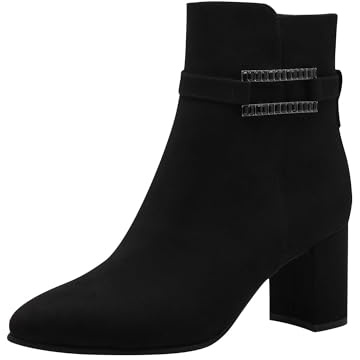 MARCO TOZZI Botines para mujer con cremallera y slip 2-25322-43, Negro, 37 EU
