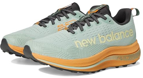 New Balance Women's FuelCell Supercomp Trail V1 Running Shoe, Clay Ash/Dried Apricot/Dark Juniper, 8