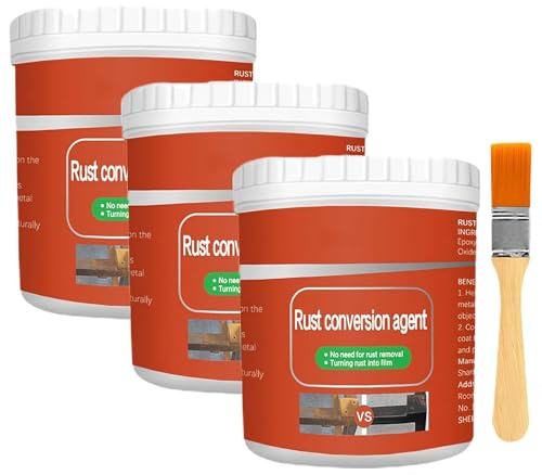 KWJNH Rust Converter for Metal,Rust Paint for Metal with Brush, Rust Remover for Metal,Multi-Functional Rust Treatment for Metal,for Car, Door Handles, Exhaust Pipe Wheels, Front Panels,faucets