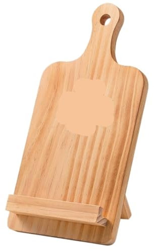 HYKJCSS Buchständer Buchhalter Bambus-Kochbuchhalter, Individuell Mit Monogramm Und Gravur Versehen, Rezept-Kochbuchständer Kochbuchhalter