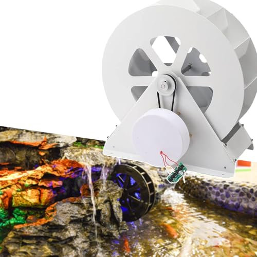 YSXXIAN Generador hidroeléctrico de 50 W/100 W, Rueda hidráulica, Planta de energía hidroeléctrica, Rueda de Viento y Agua para Exteriores, para iluminación Exterior del hogar, 50 W