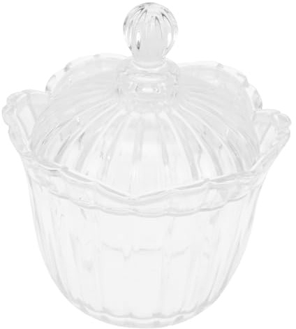 Healifty Boîte à Bonbons Verre avec Couvercle Pot de Rangement Transparent pour Décoration de Table Conserve Bonbons Gros et Petits pour Pâques et Mariage