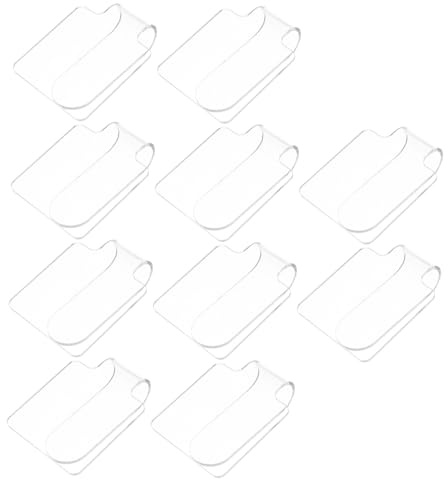 SAFIGLE 10 piezas Paleta de Maquillaje Acrílica Transparente para Base y Sombras Bandeja Portátil para Manicura y de Uñas para Mujer