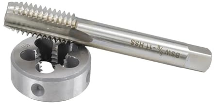 EJGMCNSGB Juego de 2 machos y terrajas de Mano Derecha para Metal/Madera HSS, 5/32-32, 3/16-24, 1/4-20, 5/16-18, 1/2-12 y 5/8-11 (2 Unidades, 5/32-32)