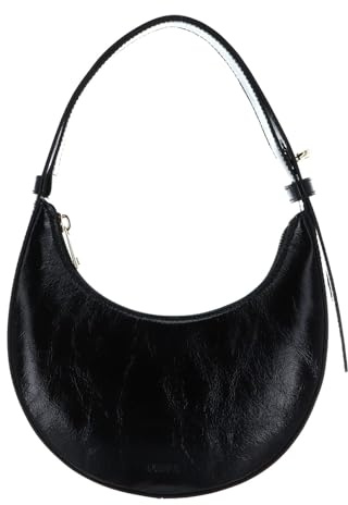 Furla Leder Schultertasche Abendtasche Delizia Mini Shoulder Bag Nero schwarz