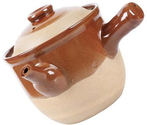 SHINEOFI Olla de Barro para Medicina con Alta Durabilidad Resistente Altas Temperaturas para Cocinar Sopas y Guisos Tradicionales Chinas Cocina Doméstica