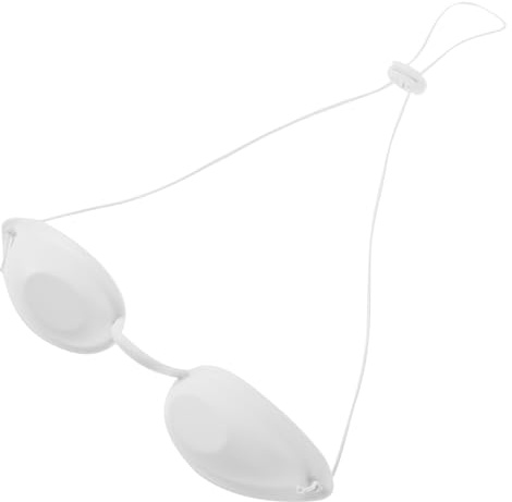 VICASKY Cache-Yeux Professionnel Blanc pour Soins Beauté Lunettes Réutilisables pour Protection Oculaire Couvre-Yeux Confortable en Matériau Doux Adapté Usage Quotidien et Épilation