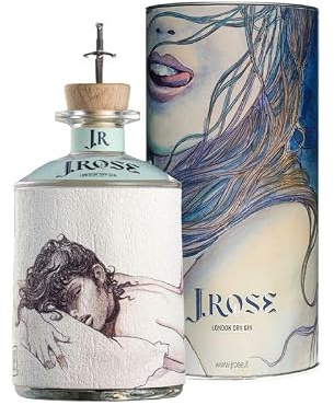 J. Rose Gin London Dry Artigianale - J.Rose JR01 con TUBO - Collezioni D'autore - Edizione Limitata Maestro Milo Manara - Bottiglia da 70 cl