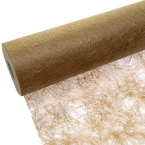 Sizoflor Tischband - 25 Meter Rolle + 300 Mini-Dekodiamanten Gratis (30cm Breite, Dunkelgold)
