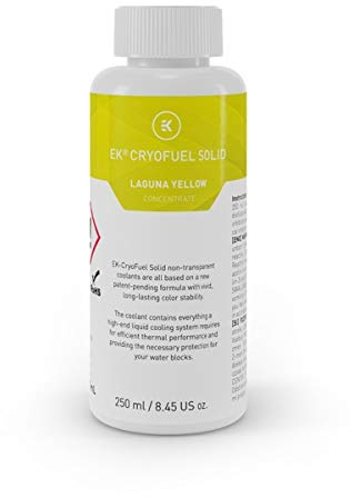 EKWB LIQUIDO REFRIGERANTE EK-CRYOFUEL SOLID LAGUNA YELLOW (CONCENTRADO 250 ML),